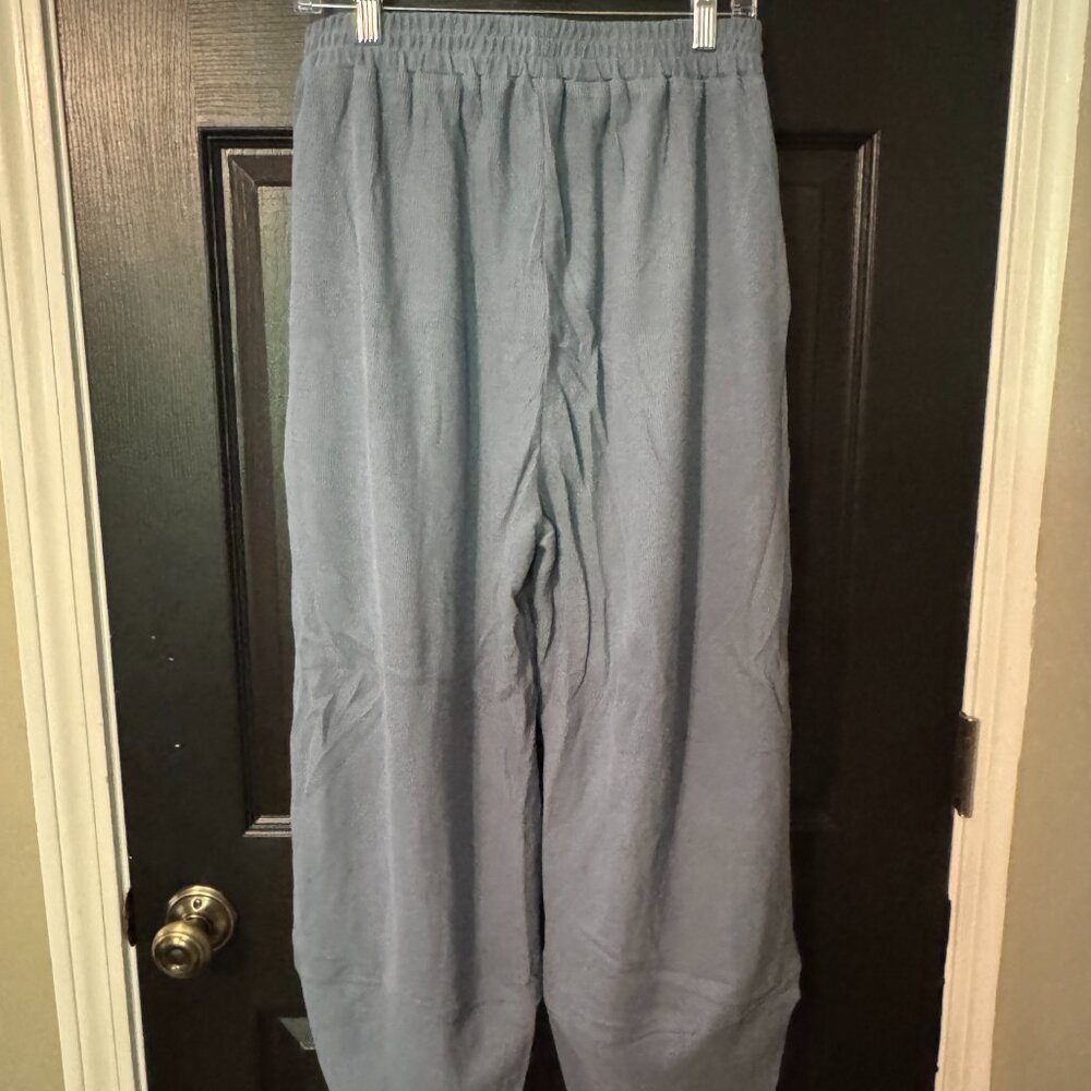 NWT Womens Barrel Style Lightweight Sweatpants Light Blue Cotton Medium - Picture 4 of 4